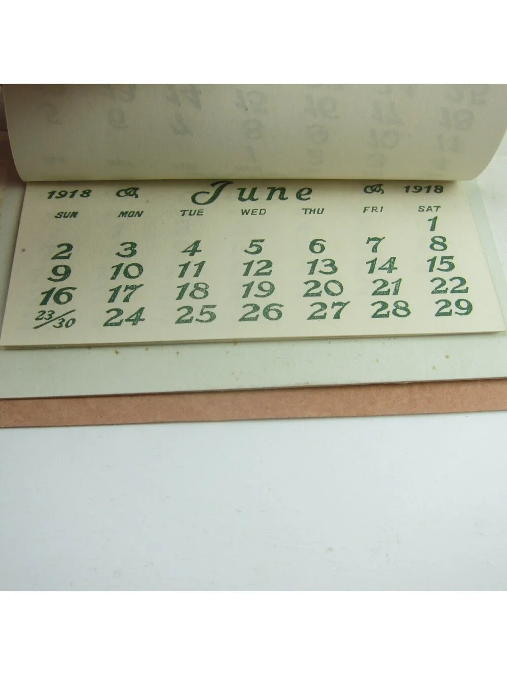 1918 Advertising Calendar Victorian Woman FW Ulmer Groceries Ft. Recovery Ohio